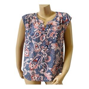 DR2 Daniel Rainn Womens Size Small Short Sleeve V Neck Boho Peasant Shirt Top